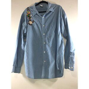 Vintage 90’s Looney Tunes Warmer Bros Denim Button Up Shirt  XL Women's